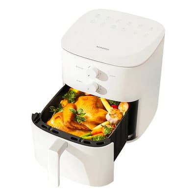 Freidora de aire Xiaomi 6l 1550w temperatura ajustable 80°C-200°C circulación 3D y 360° operación sin volteo manual inteligente electrodoméstico de cocina material seguro para alimentos