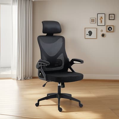 Silla De Escritorio Ejecutiva Ergonómica Styrka - Kova Color Negro Material del tapizado Algodón