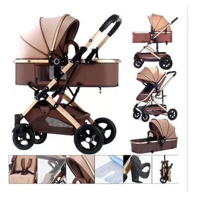 HOGOJUA Carriola de Paseo JUTANG Caqui 2024 Arnés de 5 Puntos 35 kg