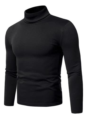 Camiseta De Manga Larga Con Cuello Alto, Camisa Con Base Sól