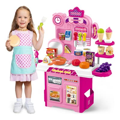 Cocina Infantil De Juguete Cocina De Juguete Ddcat Juguetes Para Niñas Juego De 53 Piezas - $490.05 en Mercado Libre | PrecioMX
