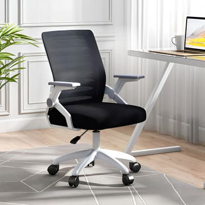 BuenHogar Silla Escritorio Barata Ergonómica Giratorias Oficina Gamer Color Negro Material del tapizado Algodón