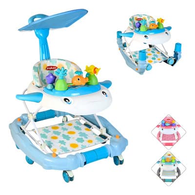 Andadera Para Bebé Mecedora Musical Altura Ajustable Con Luz Celeste JOYKOO