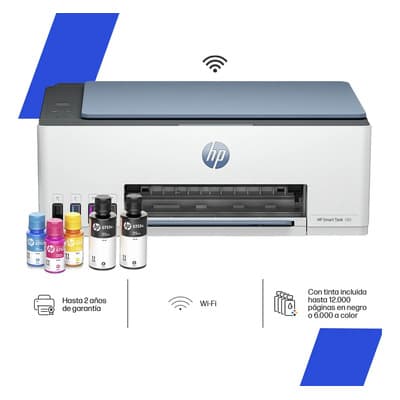 Impresora Multifuncional Hp Smart Tank 585, Tinta Continua, Color, Wi-fi, Smart App, Escaner, Copia (1f3y4a) Blanco