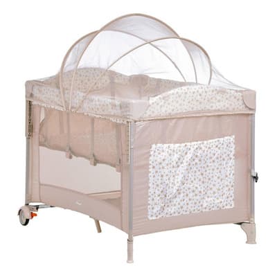 Cuna Bebe Corral Prinsel Baby Colecho 2 En 1 Mosquitero Color Beige