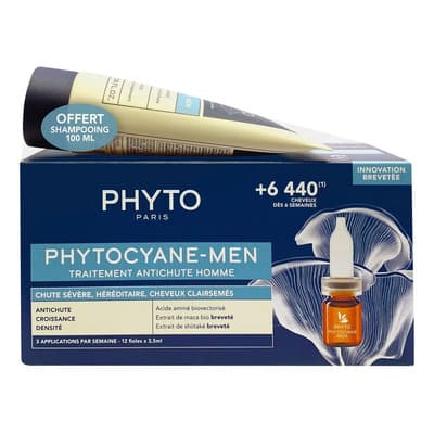 Phyto Set Anticaida Hombre - Ampolletas + Shampoo 100ml