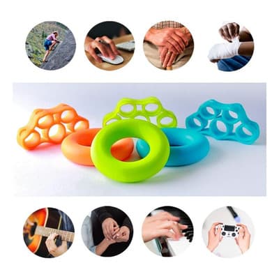 Ejercitador De Mano 6 Pk Para Rehabilitación Y Fortalecer Antebrazos Y Articulaciones; Ejercicio De Fuerza Para Dedos;... Azul Amarillo Verde