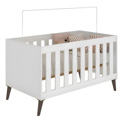 Cuna Clasica 3 Niveles Altura Vintage Bb05 Blanco