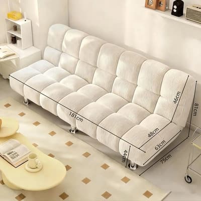 1.8m Sofá Cama De Tela Plegable Multifuncional Sofá De Doble