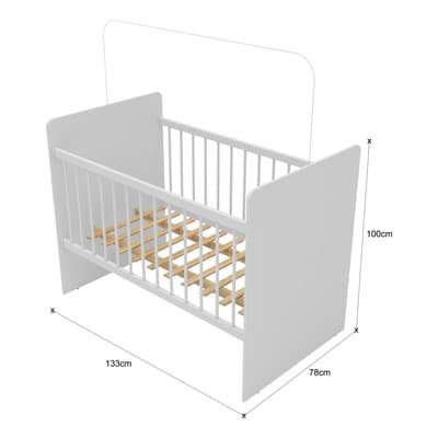 Cuna Clásica Con Diseño Moderno Color Blanco 2465