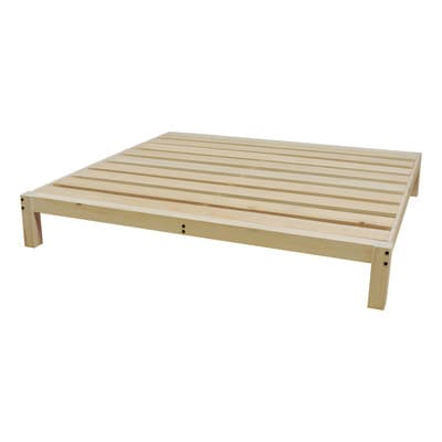 Base Para Cama King Size Tradicional Desarmable Sin Pintar Muebles GM