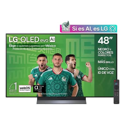 LG Pantalla 48 pulgadas OLED evo AI C5 4K SMART TV 2025 OLED48C5PSA, sistema operativo webOS, Identificación de Voz AI, 120Hz(VRR 144Hz), Dolby Atmos & Dolby Visión, AI Magic Remote, LG Channels