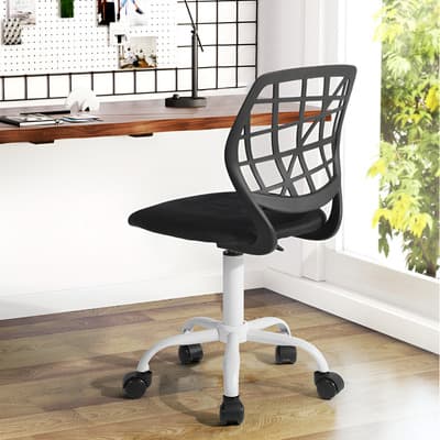 Silla De Escritorio Carnation Negra Con Tapizado De Mesh Color Negro