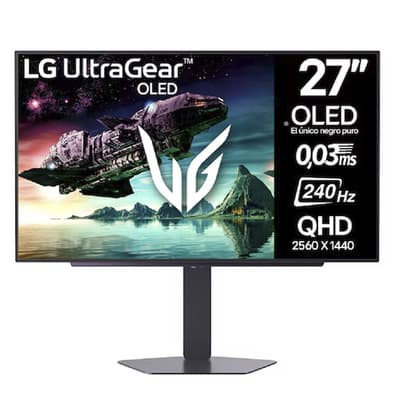 Monitor LG 27 Pulgadas Ultragear Gx7 Pantalla Oled Qhd True Black 400, Compatibilidad Con Nvidia G-sync Y Amd Freesync Premium Pro