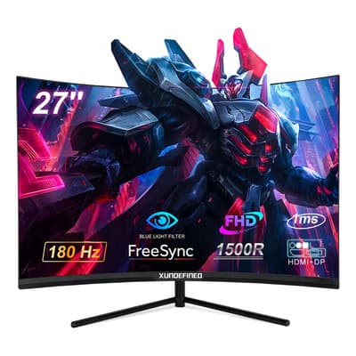 Monitor gamer curvo Xundefined VA Negro G270CRa FHD 180HZ