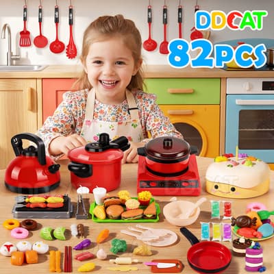 Juguetes De Cocina Infantil Ddcat 82 Piezas Utensilios Rojo Seguros 3 Años+ Set De Arcilla De Colores Para Regalos Infantiles - $257.32 en Mercado Libre | PrecioMX