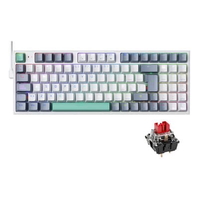 Teclado mecánico MACHENIKE K500 B94 Alambrico Español Hot Swap Rgb Retroiluminado Red Switch Teclado gamer Computadora Tecla Ergonomico teclado para pc