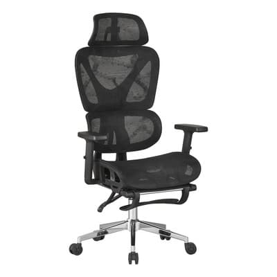 Silla Escritorio Ejecutiva Oficina Ergonomica Mesh Premium Color Negro