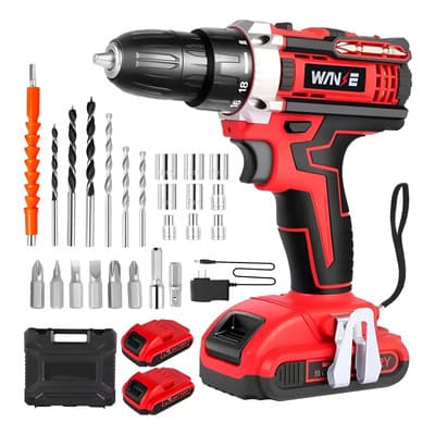 Kit Desatornillardor Electrico Taladro Inalámbrico 2 Batería Wanse Rojo - $277.71 en Mercado Libre | PrecioMX