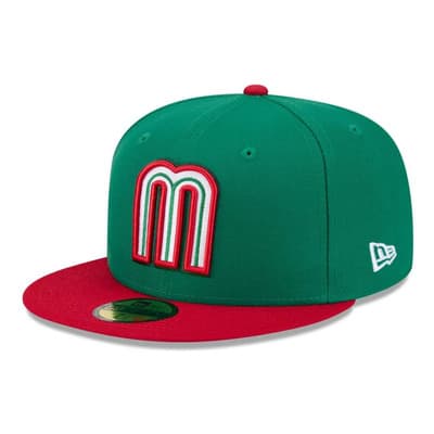 New Era 5950 Team Mexico Mundial Clasico De Biesbol 2026 Color Verde/rojo Talla 7 1/2